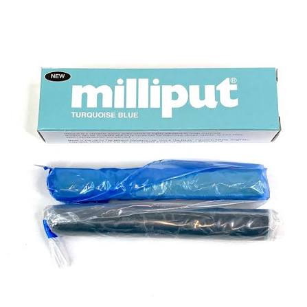 MILLIPUT 2-Part Self Hardening Putty Turquoise Blue