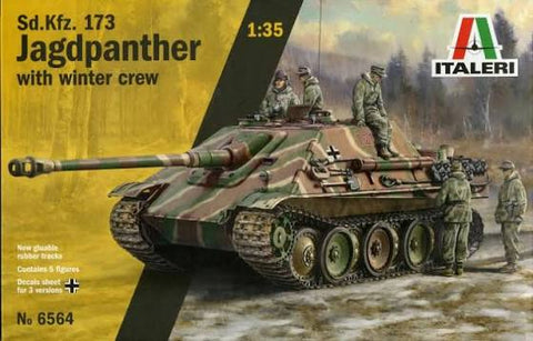 ITALERI 1/35 Sd.Kfz. 173 Jagdpanther with Winter Crew (5 figures)