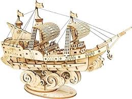 ROKR Classic 3D Wood Puzzles; Fishing Ship