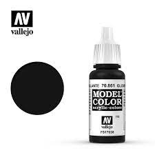 VALLEJO 17ml Bottle Glossy Black Model Color