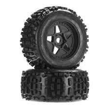 ARRMA dBoots 'FORTRESS' Tire Set Glued (Black) (2 Pairs) GROM