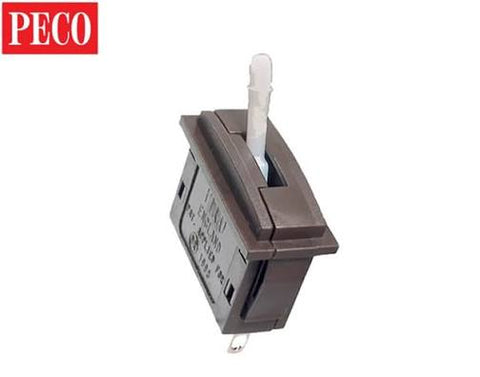 PECO PL-26W Passing Contact Switch (White Lever) for Turnout Motors - Multi Scale