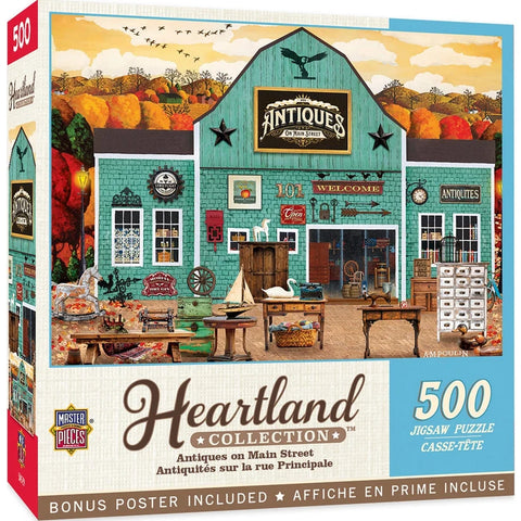 MASTER PIECES 500-PIECE PUZZLE Heartland - Antiques on Main Street