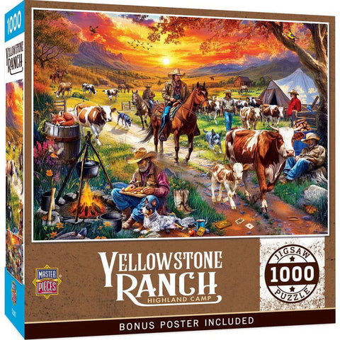 MASTER PIECES 1000-PIECE PUZZLE Yellowstone Ranch - Highland Camp