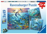 RAVENSBURGER 3x49-PIECE PUZZLE Ocean Life