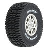 PROLINE Mirage TT F/R Tires Mounted 12mm Hex Satin Silver Impulse (4) for Arrma Mojave Grom
