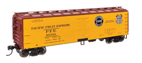 WALTHERS 40' Wood Reefer with Steel ends - Ready to Run -- Pacific Fruit Express #66532