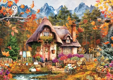 RAVENSBURGER 1000-PIECE PUZZLE Pumpkin Cottage