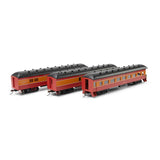 ATHEARN HO Passenger Car, Arch-Roof, SP #3177/10516/2909 (3 car set)