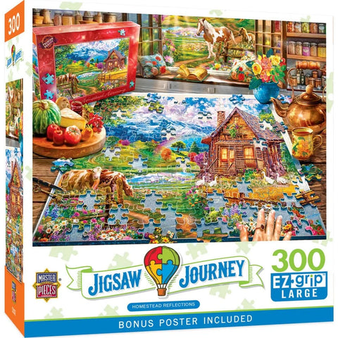 MASTER PIECES 300-LARGE PIECE PUZZLE Jigsaw Journey - Homestead Reflections