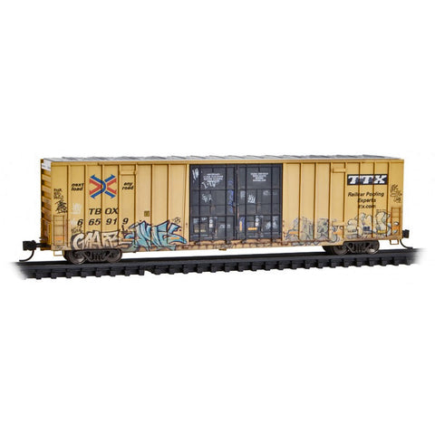 N 60' WEATHERED BOXCAR TTX #665919