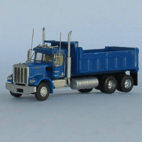 N KENWORTH W900 DUMP TRUCK 3-AXLE BLUE