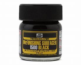 MR. HOBBY Aquious Surfacer 1500 Base Sealing lacquer Paint (Black) (40ml)