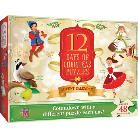 MASTER PIECES 48-PIECE PUZZLE 12 Days of Christmas - Advent Calendar