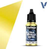 VALLEJO 18ml Bottle Radiant Yellow (Light) True Metallic Metal