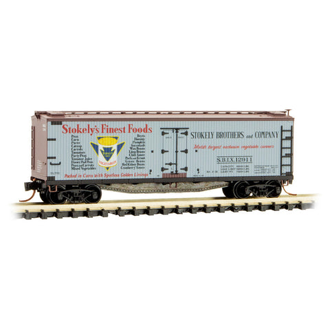 MICRO-TRAINS N Reefer, 40' Double-Sheathed Wood, SBIX #12911 (Stokely's Finest Foods)
