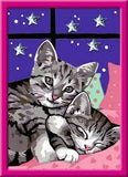 CREART Sleepy Kitties w/Gems Paint by Number 5x7
