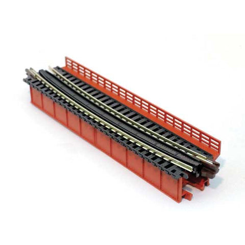 KATO N Unitrack Deck Girder Bridge, Curved R17-5/8"-15 Degree - Red