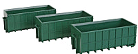 WALTHERS HO Large Dumpsters - Assembled -- Green pkg(3)