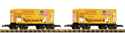 PIKO G UP Ore Car, Flag 2-Pack