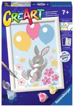 CREART Flying Bunny w/Gems 5x7