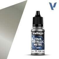 VALLEJO 	18ml Bottle Obsidian Black (Light) True Metallic Metal