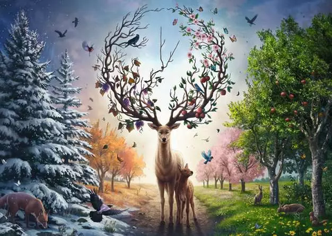 RAVENSBURGER 1000-PIECE PUZZLE Magical Deer