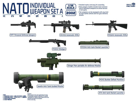 MAGIC FACTORY 1/35 NATO Individual Weapons Set A (2 each of 9 different)