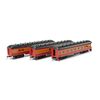 ATHEARN HO Passenger Car, Arch-Roof, SP #3177/10516/2909 (3 car set)