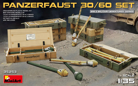 MINIART	1/35 WWII Panzerfaust 30/60 Weapons w/Ammo Boxes