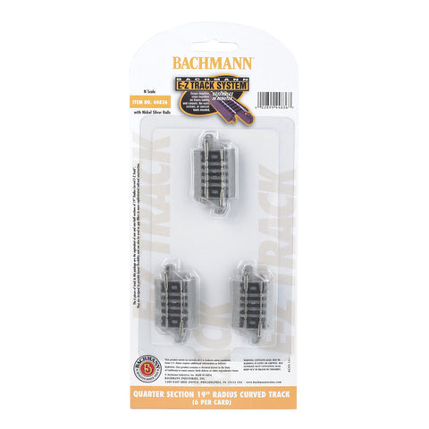 BACHMANN N Quarter Section 12.50" Radius Curved Track