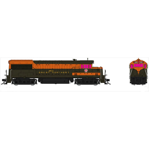 RAPIDO HO  GE U25B Low Hood: Great Northern - Empire Builder Scheme: #2505 w/DC/DCC/Sound