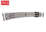 PECO HO Code 83 Turnout, #7 Double Curved, Left - Electrofrog