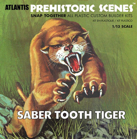 ATLANTIS 1/13 Prehistoric Scenes: Saber Tooth Tiger (Snap)