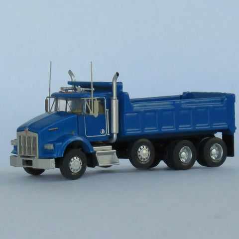 N KENWORTH T800 DUMP TRUCK 4-AXLE BLUE