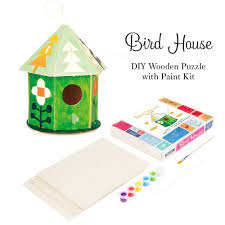 HANDS CRAFT  Wooden Birdhouse w/Paint