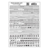 WOODLAND SCENICS Dry Transfer: Letters, 45° USA Gothic, Black