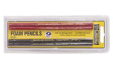 WOODLAND SCENICS SubTerrain: Foam Pencils, Red/Black (2 each)