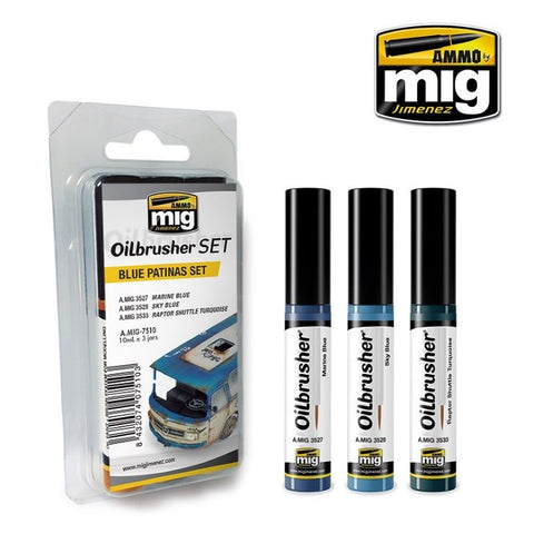 AMMO Blue Pantinas Oilbrusher Paint Set (3 Colors) 10ml Bottles