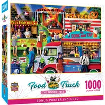MASTER PIECES 1000-PIECE PUZZLE Food Truck Roundup - The Foodie Fest