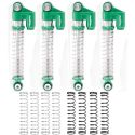 POWER HOBBY Aluminum Threaded Long Travel Shocks, Green, for SCX24 C10 / Jeep Micro Crawler