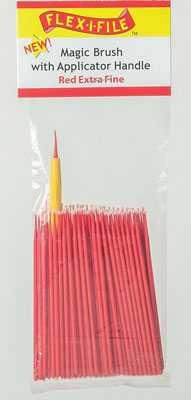 FLEX-I-FILE Magic Brush Bulk Pack -- Extra Fine (red) pkg(100)