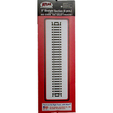ATLAS HO Code 100 9" Straight (6 pcs)