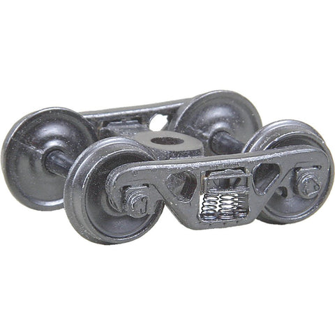 KADEE #555 HO Scale A.S.F.® 100-ton Roller Bearing Self Centering Trucks with 36" Smooth Back Wheels - Metal Fully Sprung