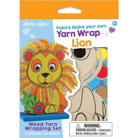 MASTER PIECES Lion - Wood Yarn Wrapping Craft & Paint Kit