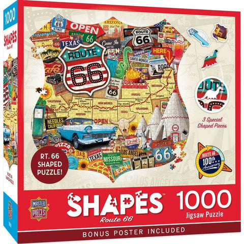 MASTER PIECES 1000-PIECE PUZZLE  Route 66  Shaped