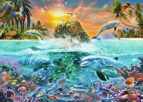 RAVENSBURGER 1000-PIECE PUZZLE Undewater Island