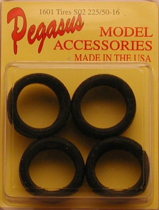 PEGASUS 1/24-1/25 Bridgestone SO2's 225/50-16 Tires (4)