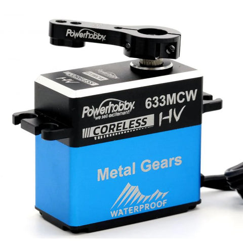 POWERHOBBY 633MCW HV WP Coreless Steel Gear Servo,  Aluminum Case Servo