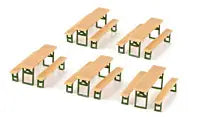 WALTHERS HO Picnic Tables -- Kit pkg(5)